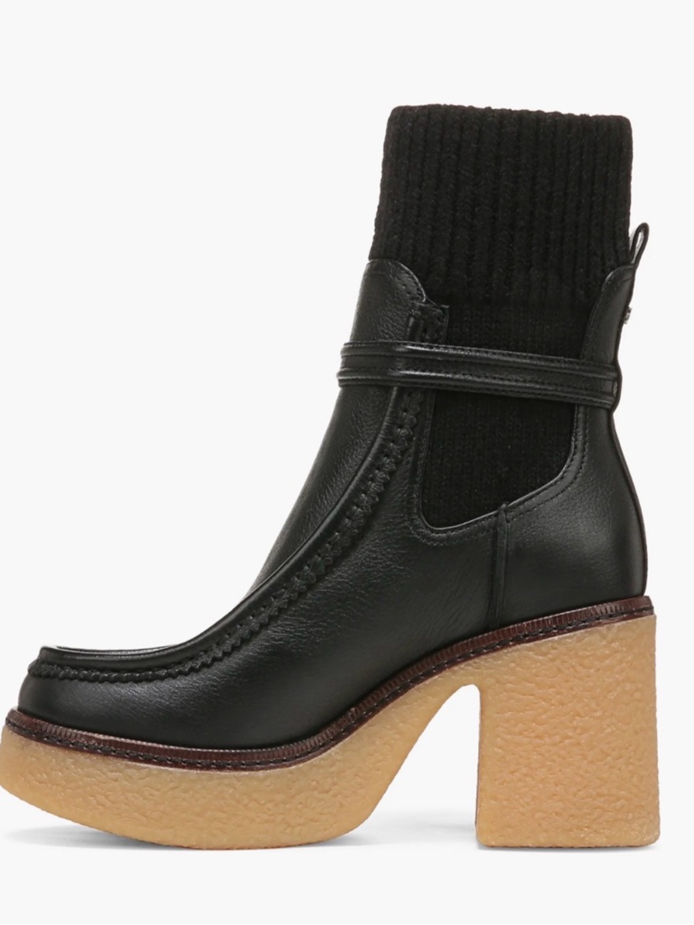 Sam Edelman Sidney Crepe Platform Sock Booties Size 8.5 - Picture 6 of 15
